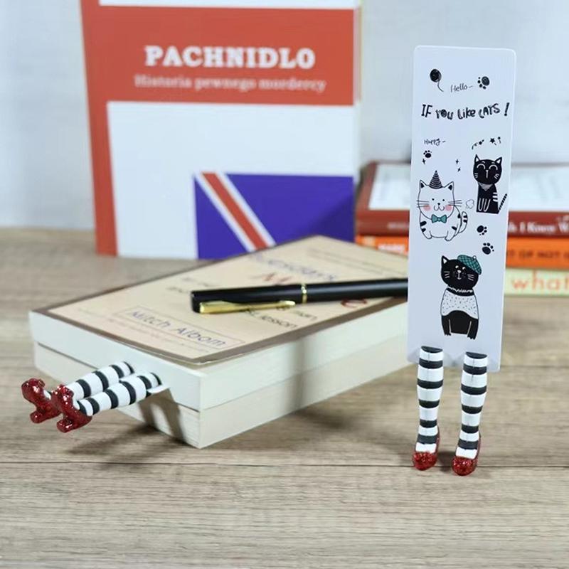 Ruby Slippers Bookmark 3D Witch Bookmark Multifunctional Cat Book Desk Decor Decorative Desk Decorations Funny Book Marks Gifts
