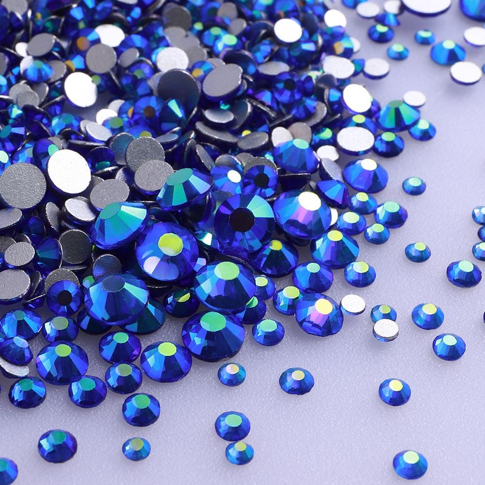 High Quality Rhinestone Non Hotfix Bulk Transparent Crystal AB Glass Rhinestones Mixed Sizes