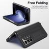 Luxury Leather with Holder Z Fold5 Hinge Protector Case for Samsung Galaxy Z Fold 5 4 5G Case with Glass Screen Protector Cover