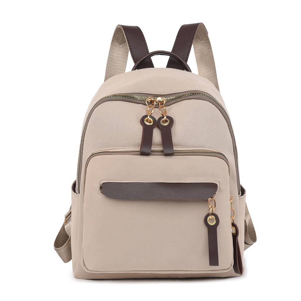 Oxford Backpack Women's Travel Backpack Large Capacity Color Block Student Schoolbag