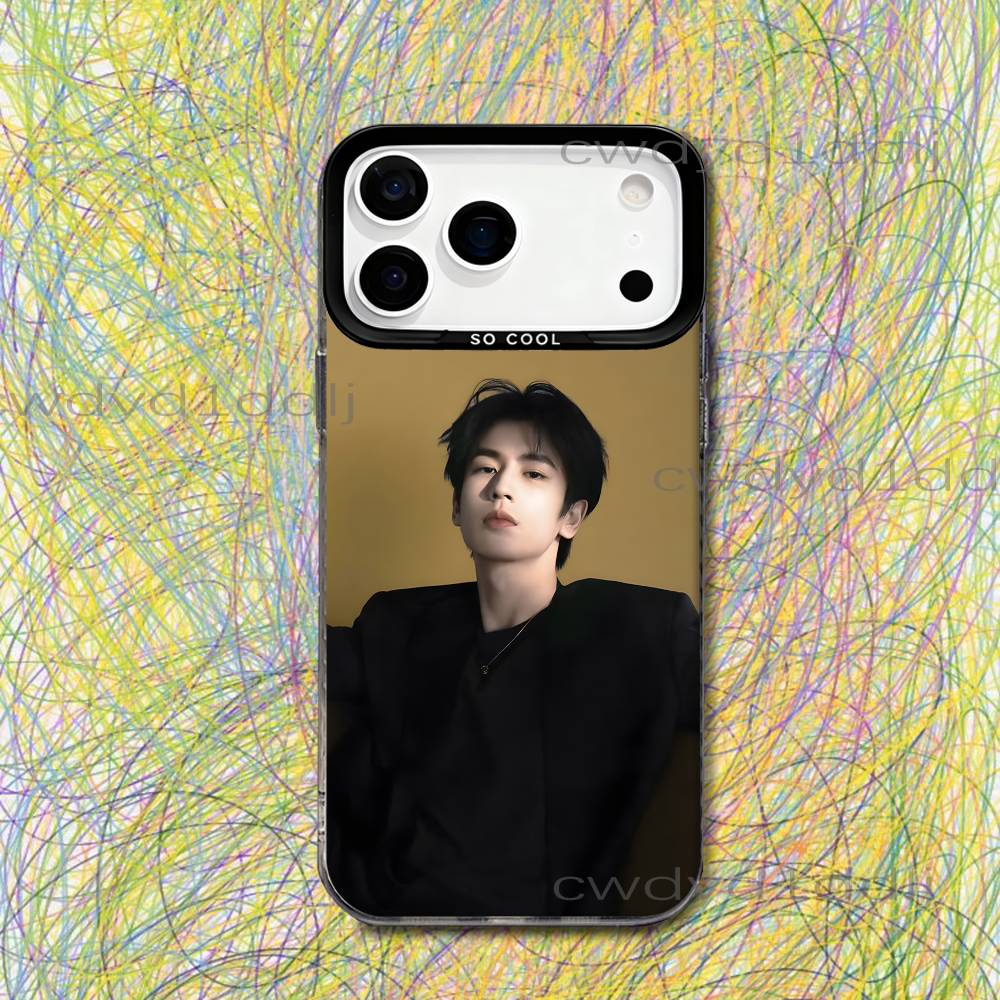 Zhang Ling He For iPhone 17,16,15,14,13,12,X,8,Pro,Max,Plus,SE4,Air,Mini Black IMD Matte Case