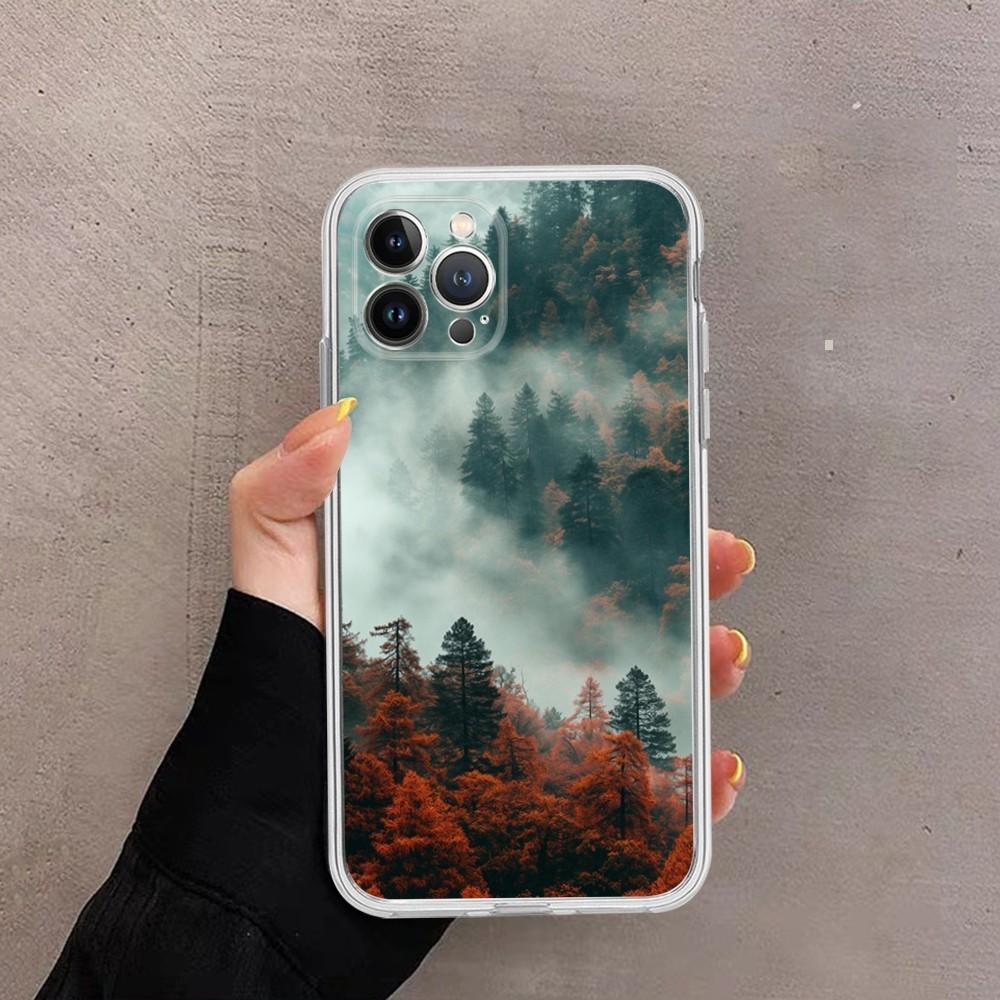 Mountain Forest Phone Case For IPhone 16 15 14 13 12 Mini 11 Pro XS Max X XR SE 6 7 8 Plus Soft Silicone Cover