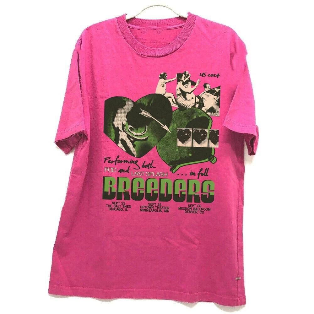 New The Breeders Tour 2024 Gift For Fan Full Size S to 5XL T-shirt LI1708 Unisex T-Shirt S