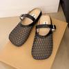Flat-bottomed Mesh Breathable Mary Jane Cool Slippers Women's Shoes 2025 Summer New Retro Shoes