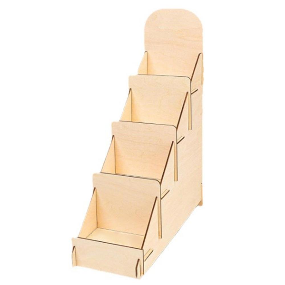 Detachable Wooden Greeting Card Display Stand Brochure Photo Display Rack  Birthday Card Display