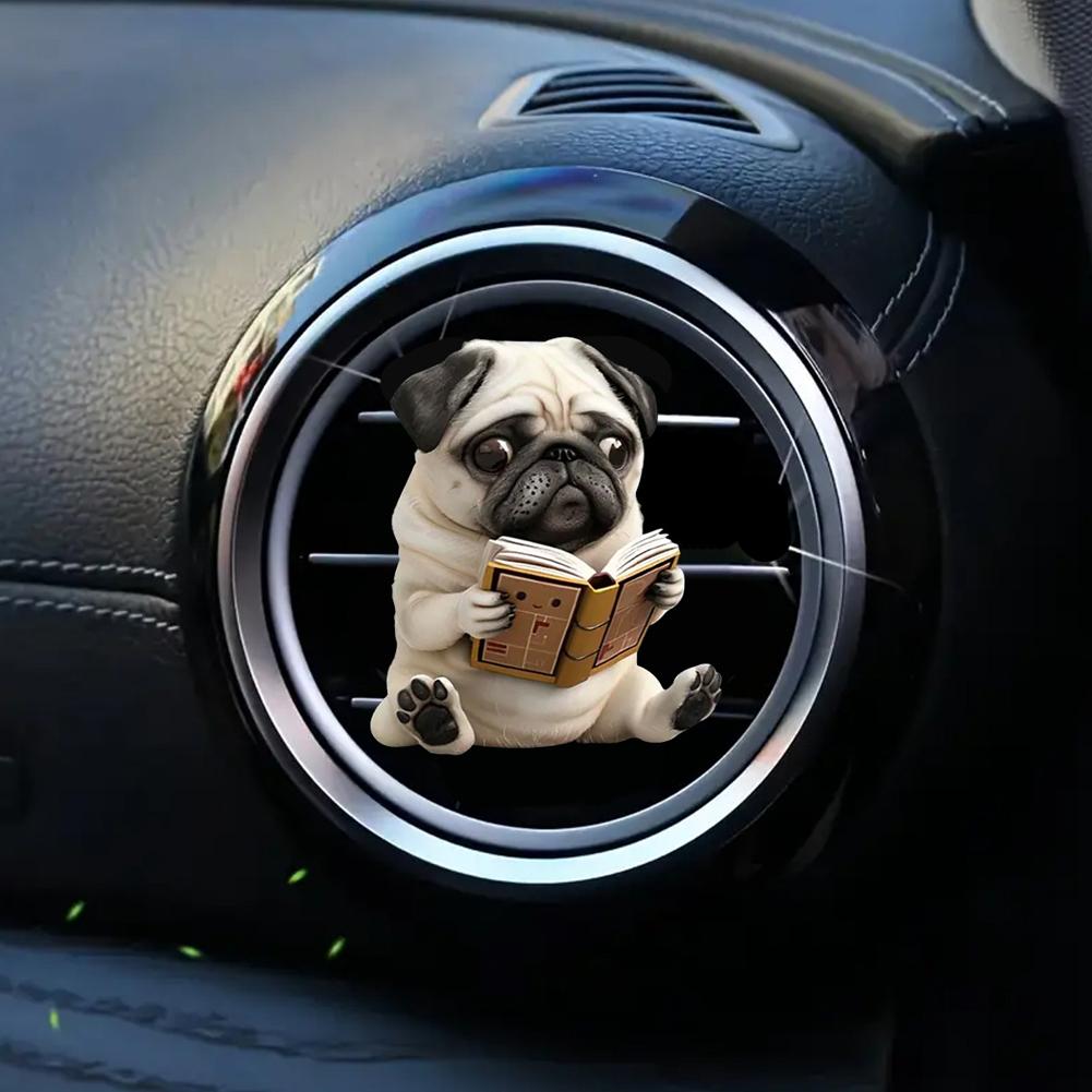 Car Dog Air Freshener Diffuser Outlet Vent Perfume Clips Air Outlet Aroma Diffuser Ventilation Clip Car Interior Decoration