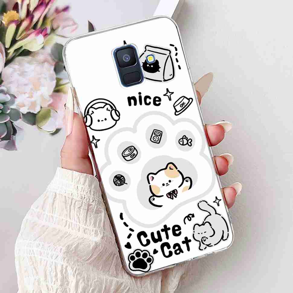 For Samsung Galaxy A6 2018 5.6" Case SM-A600F Soft Silicone TPU Cover For Samsung a6 A6 2018 SM-A600FN New Butterfly Phone Cases