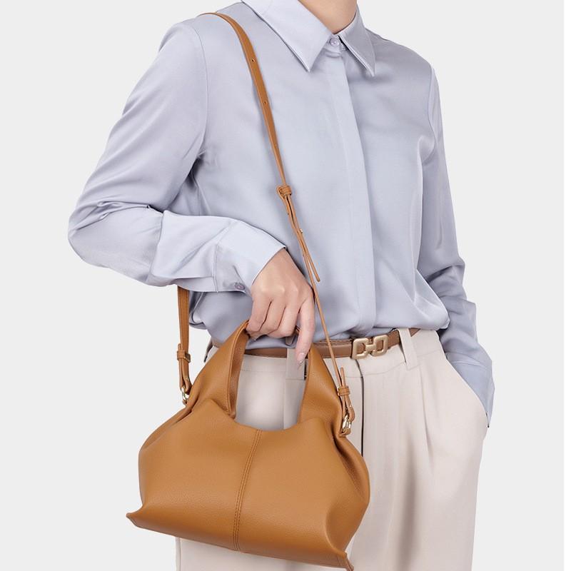 Cloud-Shaped PU Tote Bag Women Design Large Capacity Crossbody Or Shoulder Use 2025
