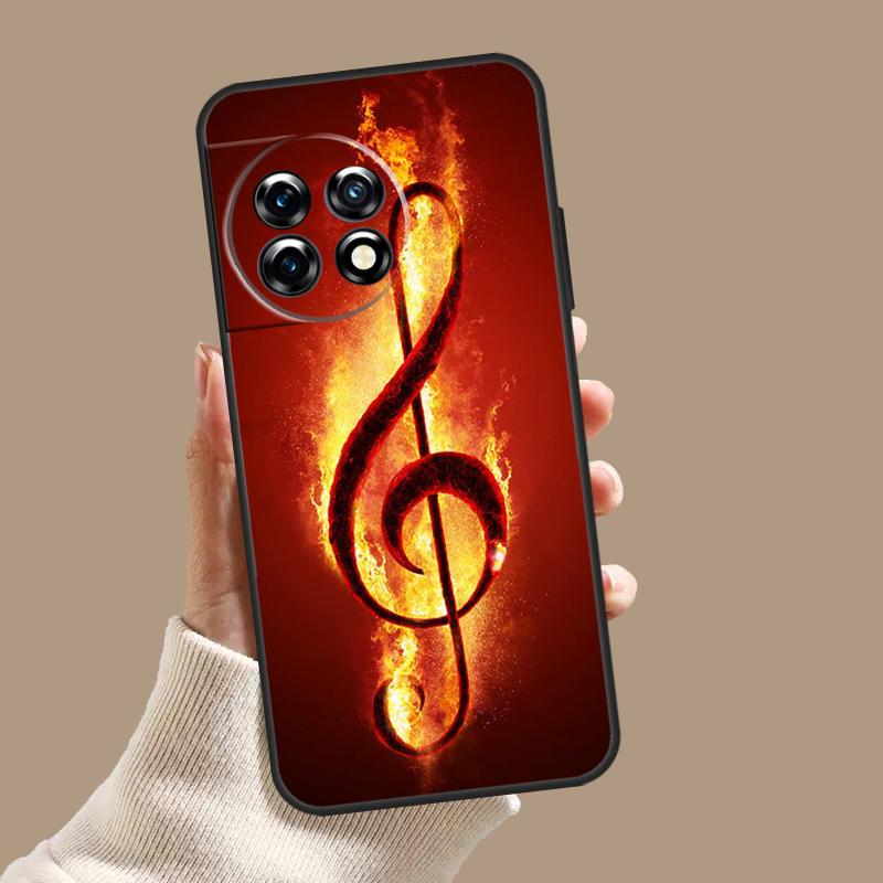 Treble Clef Music Note Case For OnePlus Nord 5 CE 3 4 Lite N20 N30 OnePlus 15 13 12 11 8 9 10 Pro 10T 13T 13R Cover