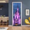Glowing In the Night Castle Sticker Decals for Door Decoration Waterproof Removable Vinyl DIY Stickers Porte Princess Girls Room