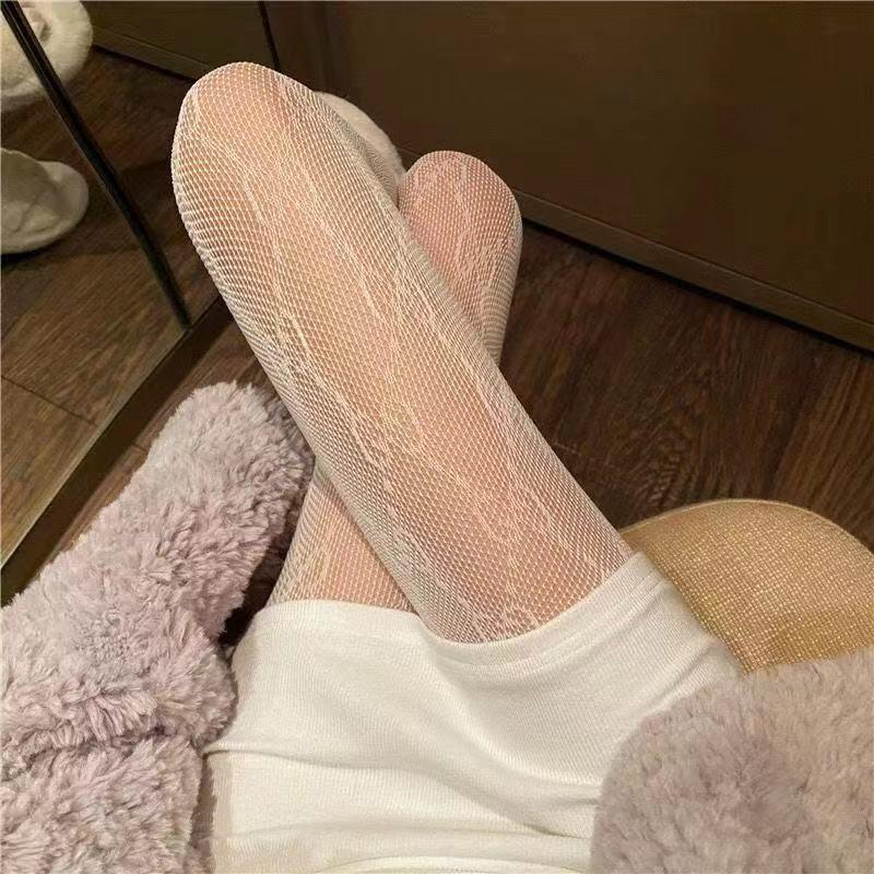 Bowknot Black Anti-Snag Stockings for Women - Cute Thin JK Lolita Long Socks for Summer
