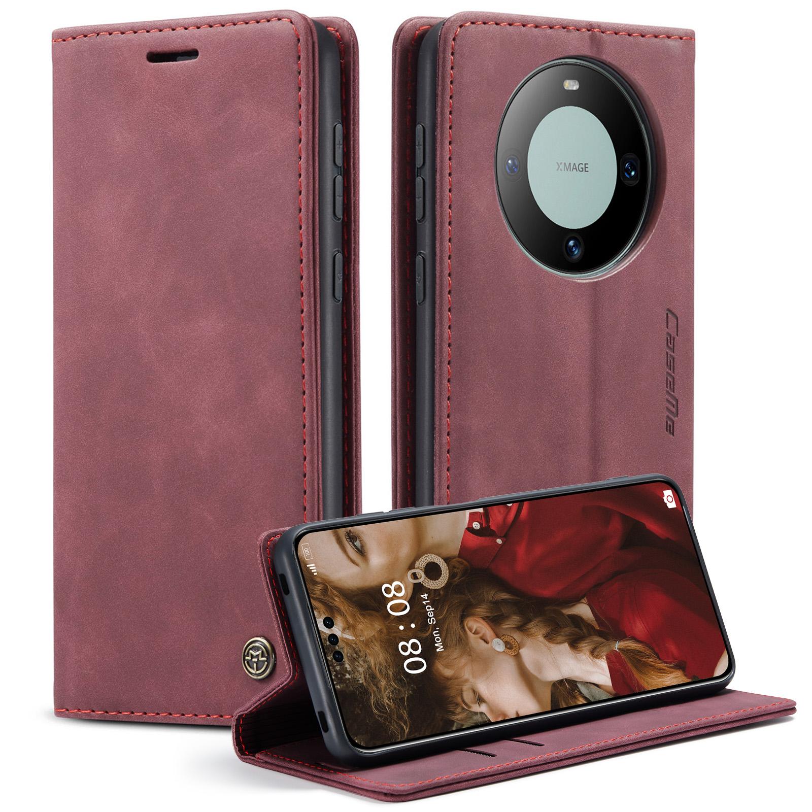 

For Huawei Mate 60 Pro+/Huawei Mate 60 Pro Case CASEME 013 Series Card Holder Stand Leather Phone Cover A