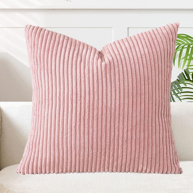 2 Pack Corduroy Pillow Covers, Soft Textured Fabric, Double-Sided Design with Zipper Closure,Suitable for Sofa, Bed, Living Room,Home Decoration