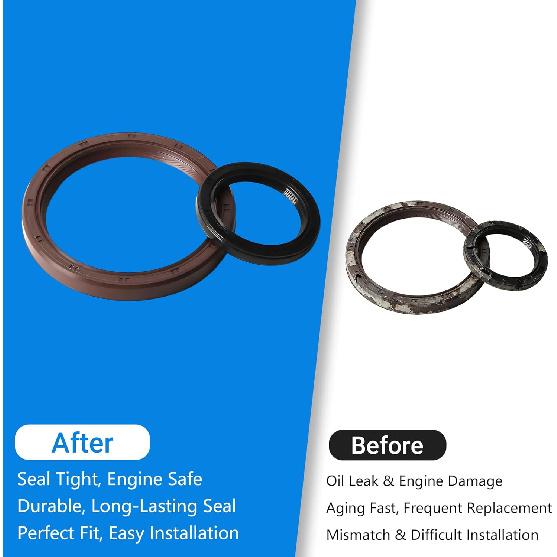 2PCS Seal 91214-RNB-A01 91212-PNC-004 Crankshaft Oil Seal for Honda ACCORD CIVIC CR-V, for ELEMENT HR-V, for ACURA CSX ILX RDX RSX TLX