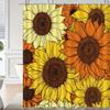 Sunflower Burst Shower Curtain: Embrace The Vibrant Floral Design, Soft Fabric, And Sunny Vibes For Your Bright Bathroom