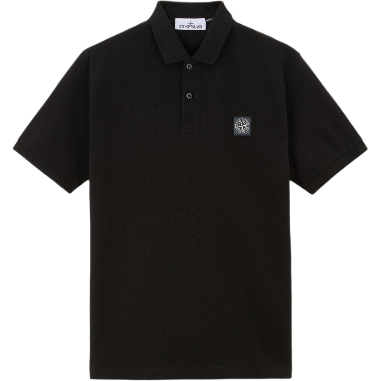 

Stone Island Button Short Sleeve Logo Polo Shirt Men Polo Shirts Black K1S1522000-2RS0039-V0029 M