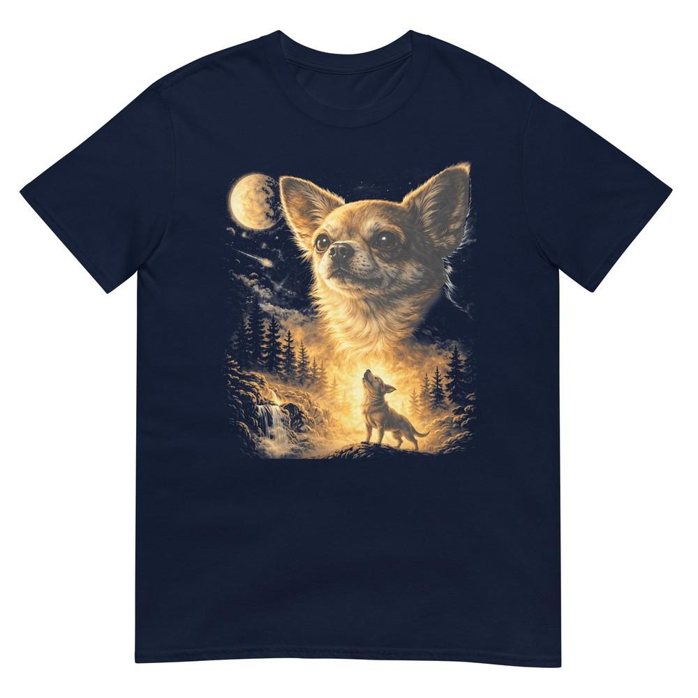 Chihuahua Howling To The Moon Vintage Funny Chihuahua Dog TShirt S