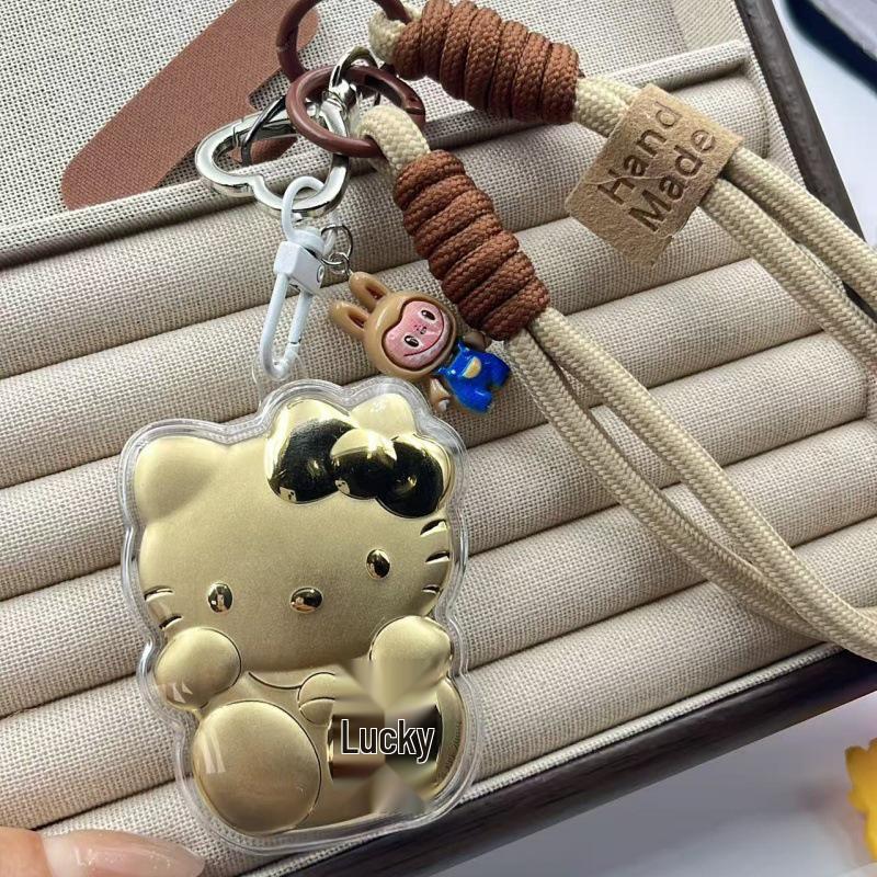 20mg Pure Gold Wealth-Attracting Cat Pendant Keychain - Gold Gift for Girlfriend