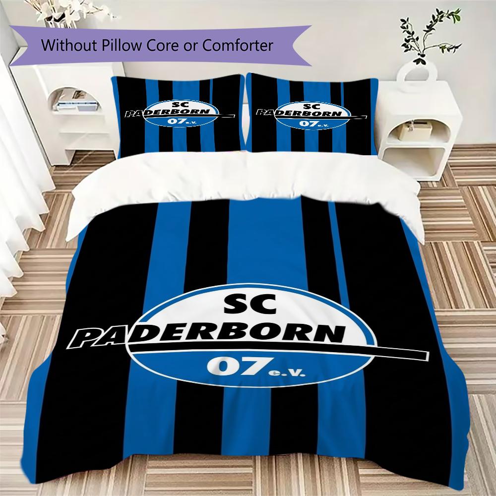 SC Paderborn 07 Pattern Bedding uilt Set uilt Cover Pillowcase Home Decoration Birthday Gift (1 * duvet cover + 2 * pillowcase without core)