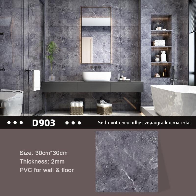 6/10/20Pcs Pvc Imitation Marble Floor Decals Self-Adhesive Wall Decals Water-Repellent Bathroom Living Room Moden Decor Decals