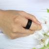 Amazon New 8mm Beveled Edge Silica Gel Ring European and American Style Ring Men Outdoor Sports Ring