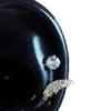 Angel Wing Twisted Rhinestones Studs Earrings Crystal Embellished Wing Ear Bone Nail Alloy Jewelry For Sensitive Skin