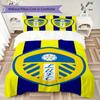 Leeds United Vzorované povlečení Sada přikrývky Potah na přikrývku Povlak na polštář Domácí dekorace Dárek k narozeninám (1 * povlak na peřinu + 2 * povlak na polštář bez jádra)66