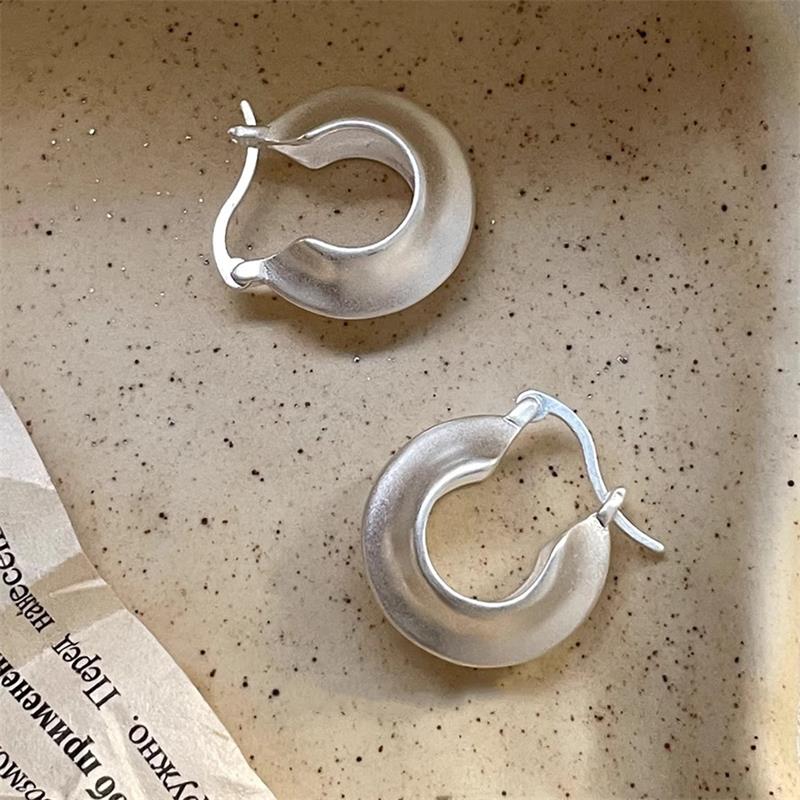 

XIYANIKE Silver Color Prevent Allergy Small Stud Earrings Hoop for Women Wedding Couple Trendy Geometric Handmade Paety Jewelry