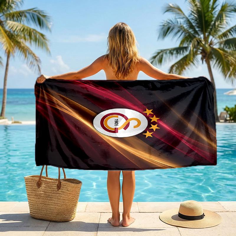 Galatasaray FC Print Quick Dry Beach Towel Microfiber Absorbent Portable Travel Swimming Towel