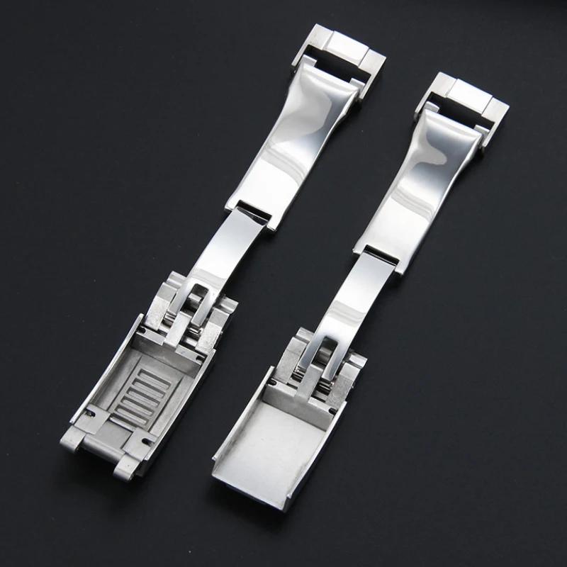9x16mm Watch Band Clasp for Rolex Submariner Daytona GMT Yacht-Master Stainless Steel Adjustable Metal Button Watch Buckle