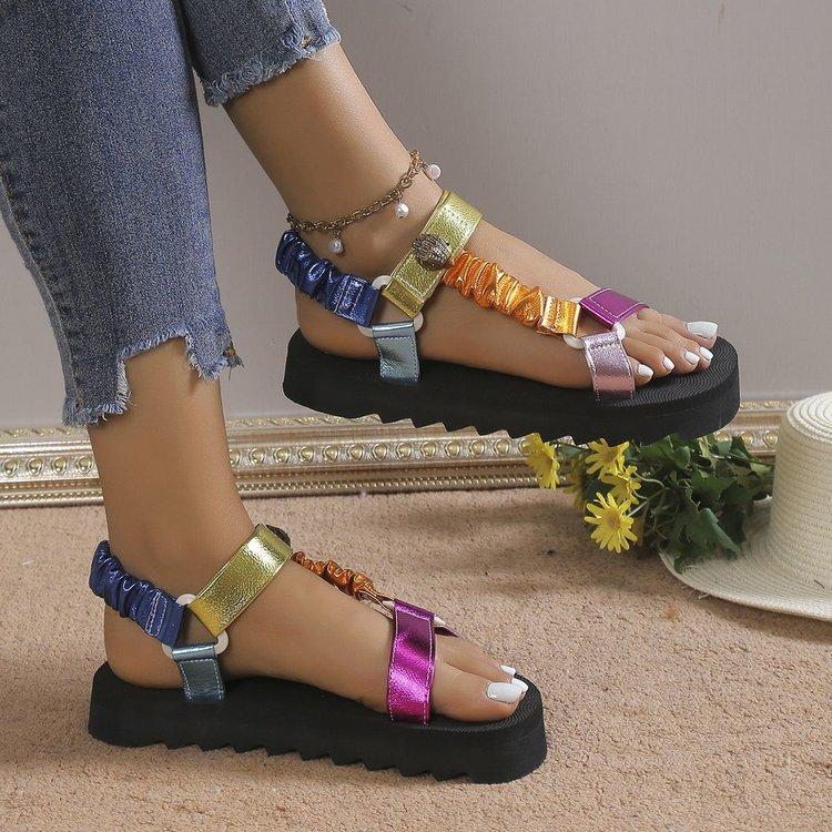Mode 2025 Sommer Flache Damen Schuhe Hanfseil Set Fuß Strandsandalen Outdoor Allround Freizeit Hausschuhe Große Größe Mädchen Sandalen