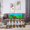 Warm Blanket Travel Office Sprunki Game Cartoon  Throw Blanket  Flannel Bedspread For Couch Chair Sofa Bed  Sofa Bed Cover