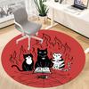 1pc Witchcraft Feline Office Round Area Rug,  Mat Suitable For Office, Under Office Chairs Bedroom Living Room Home Decor, Room Deco