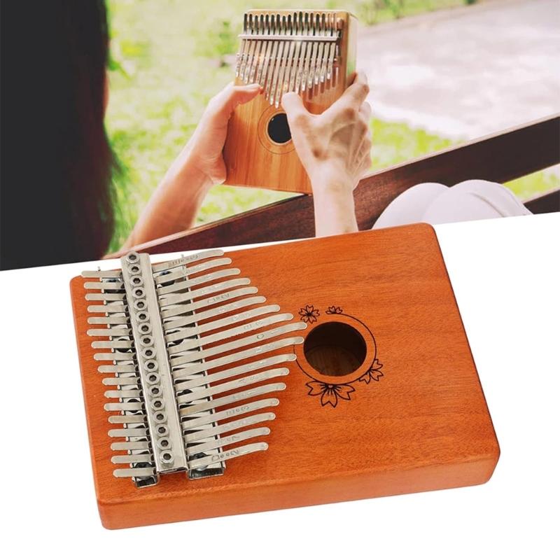 17 Keys Thumb Piano Portable Wood Kalimba Finger Piano Beginner Keyboard Instrument Gifts for Kids Adults Beginners