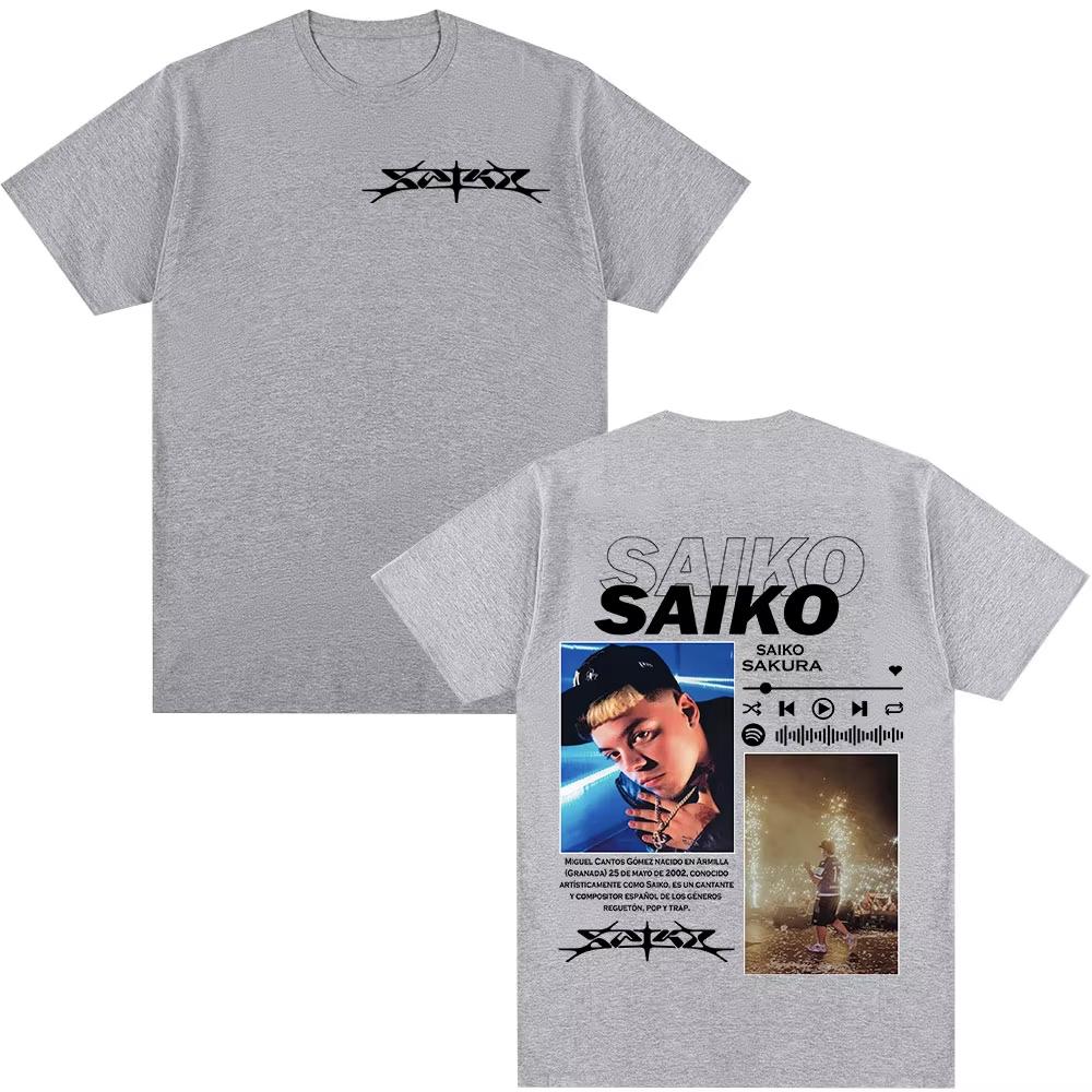 Rapper Saiko Sakura Album Merch TShirts Unisex Unisex Fashion Hip Hop Streetwear TShirt Casual Short Sleeves Oversized Tees