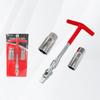 3/4 Pcs T Handle Spark Plug Wrench Set 14 16 21Mm Sockets Swivel Head T-Handle Wrench For Car Motorcycle Repair Maintenance