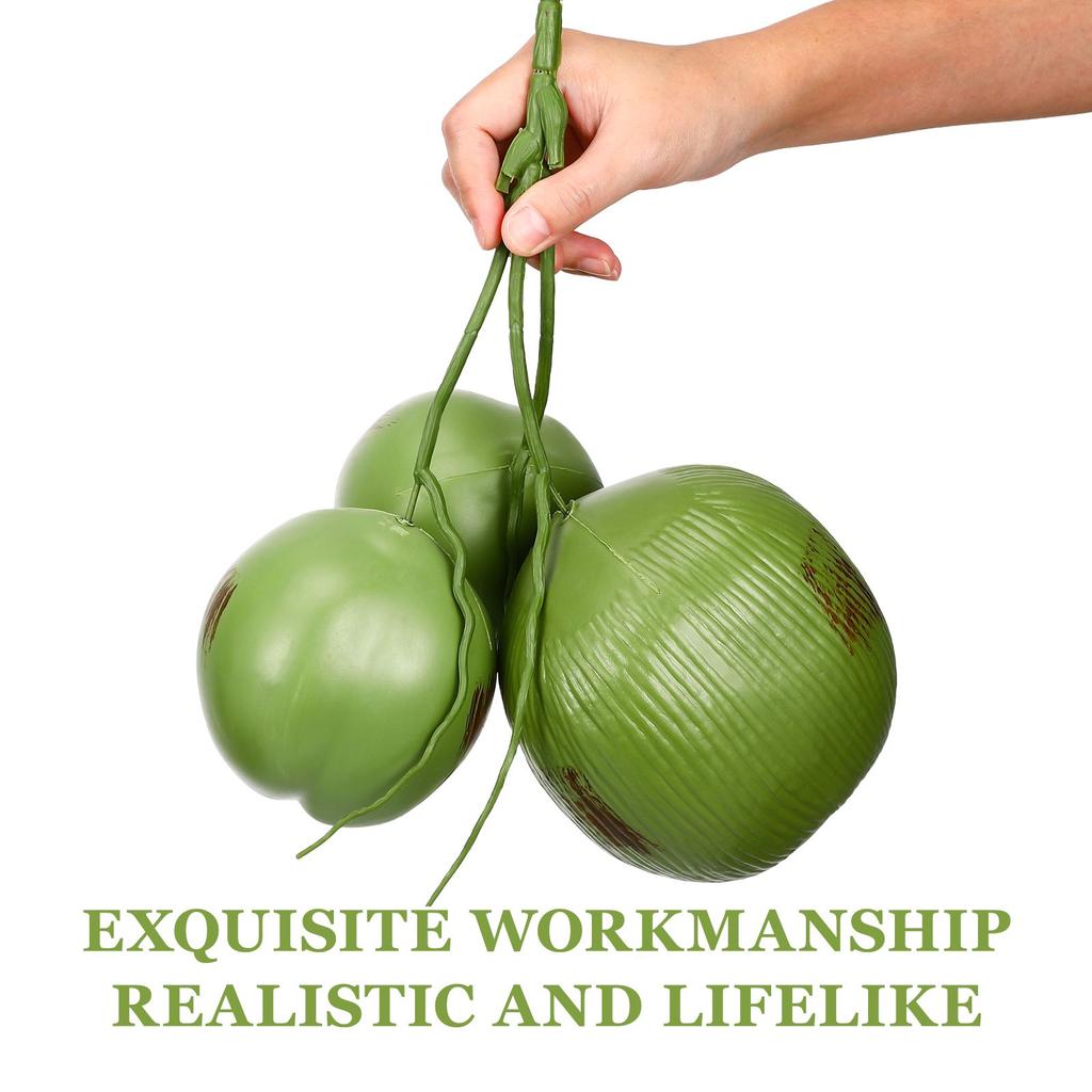 Sztuczne Kokosy Dekoracje na Imprezę Tropikalną Symulowany Kokos Sztuczne Owoce Rekwizyty Do Restauracji Rekwizyt do Zdjęć Plastikowe Owoce