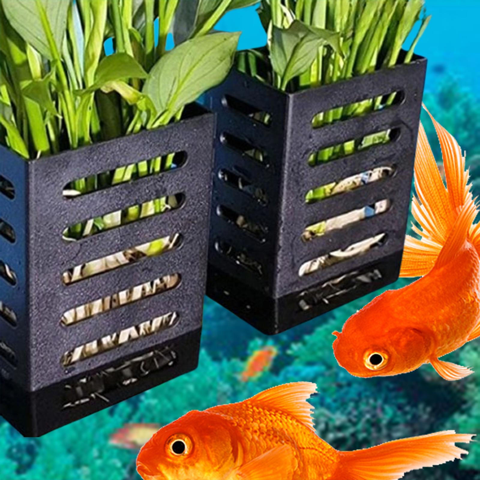 

2 шт. подвесные горшки для аквариума, держатель для растений с крючками, украшение для водных растений with suction cup