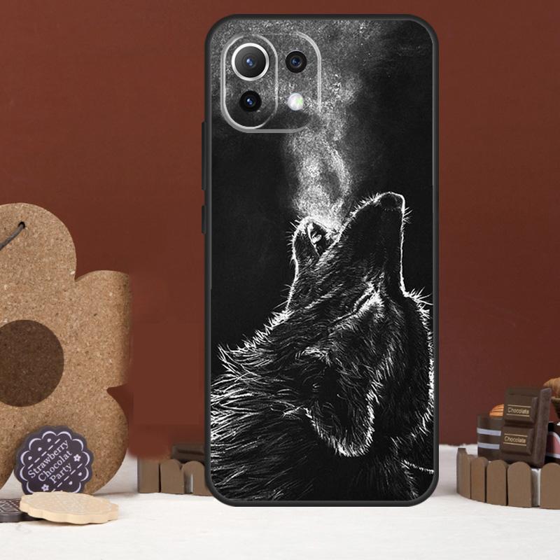 wolf art black Case For Xiaomi 17 Pro Max 14 15 Ultra 15T 13T 14T POCO F8 Ultra F7 F5 F6 X5 X6 X7 Pro Cover