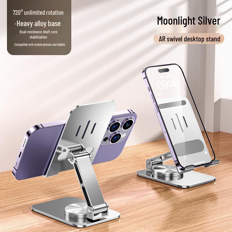 Foldable Rotating Metal Phone & Tablet Stand with Custom Logo