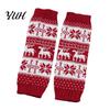 Holiday Gift for Her Christmas Knitted Leg Warmers Women, Soft Ribbed Boot Socks with Elastic Leggings Winter Snowflake And Deer Patterns, Thermal