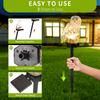 Pack of 2, solar owl resin lawn light, parrot resin light, garden fun decoration light, suitable for garden, flower bed, courtyard, lawn