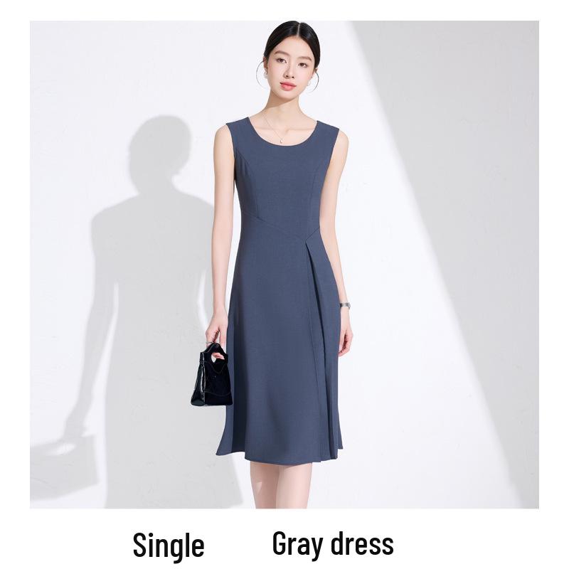 Autumn 2025 Women's Two-Piece Suit: Seven-Sleeve Blazer & Skirt or Dress Set