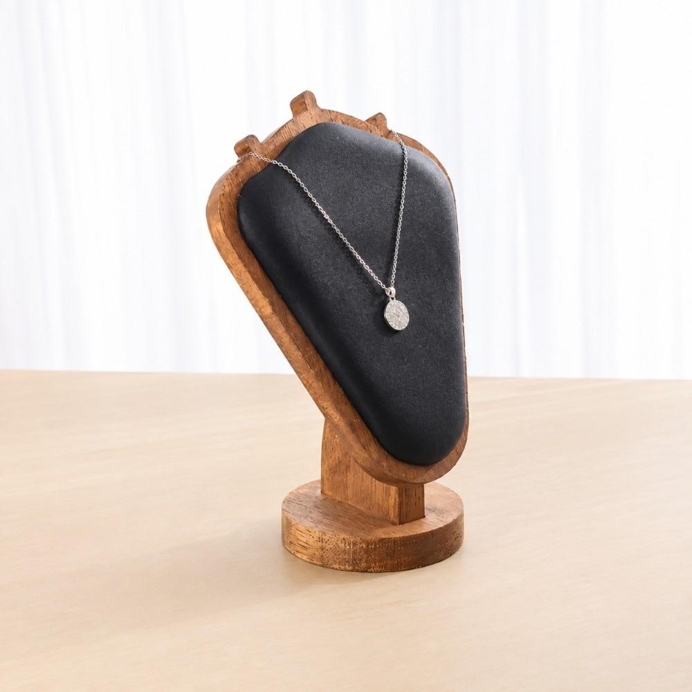 Wooden Jewelry Display Frame Velvet/PU Jewelry Organizer Necklace Holder Packaging Display