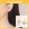 Snowflake Silver Stud Earrings Womens Girls Jewellery Xmas Gift Elegant Jewelry