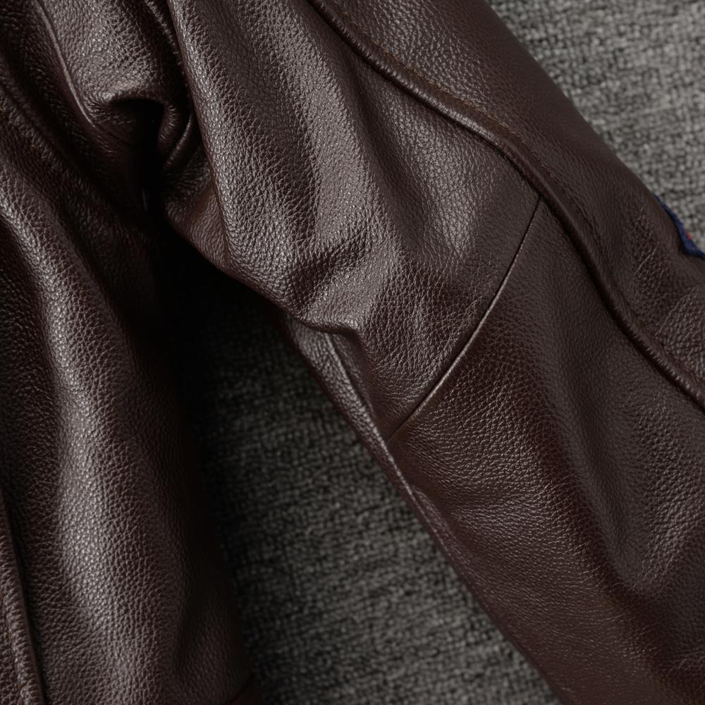 Genuine CowMen Leather Jacket Detachable Fur Collar Top G1 Flight Suit Jackets For Men Military Aviator Cowhide Coat Winter