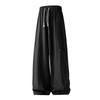 Women's Light Blue Wide Leg Cargo Pants Elastic Waist Drawstring Casual Trousers with Side Pocket