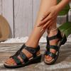 Mode Übergröße 36-42 Damen Flache Lässige Zehenfreie Strand-Plateausandalen 2025 Niedriger Absatz Keile Sommer Mode Schuhe Zapatos De Mujer