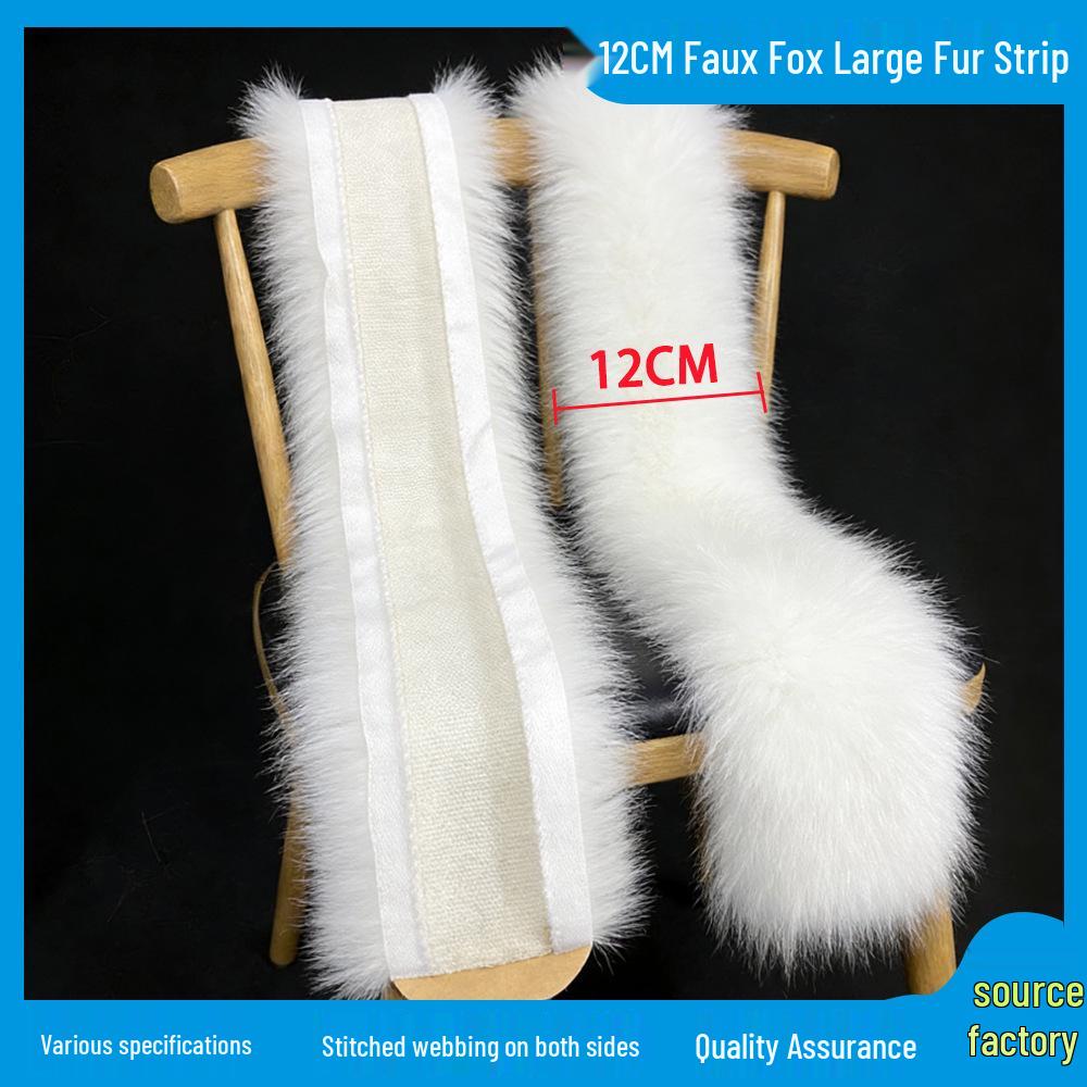 Imitation Fox Fur Trim 10-12cm Plush DIY Fringed Cape/Jacket Fur Accessories