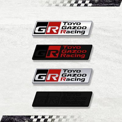 3D nálepka na auto GR Gazoo Racing Znak na přední mřížku Kovová samolepka Znak pro Toyota HV C-HR Corolla Camry Suzuki Příslušenství